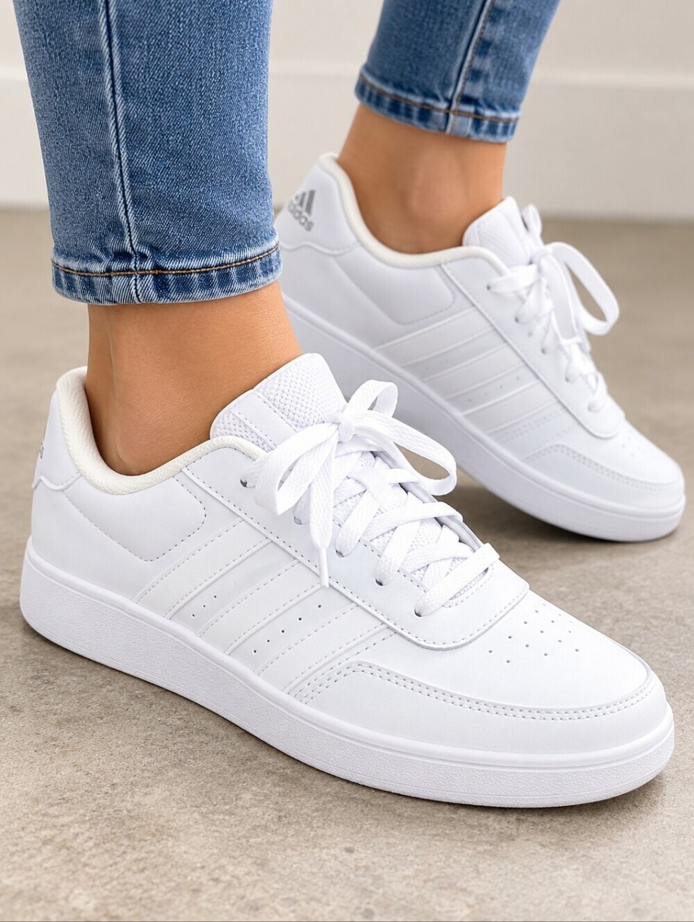 Adidas White Sneakers Modern Minimalist Design